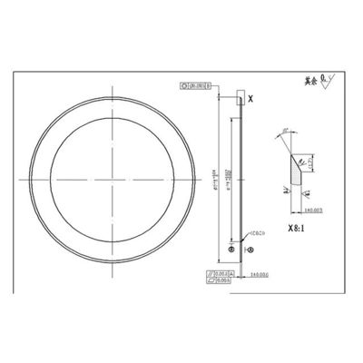 Warm verkaufte kundenspezifische Zement-Wolframkarbid-Legierung Wolframkarbid-Legierung Lithiumbatterie-Elektrode Top-Schnitt-Runde-Klinge YG8