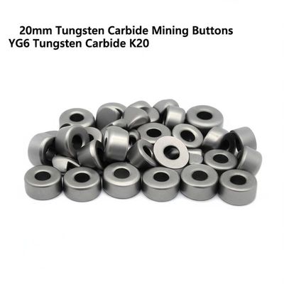 YG6 Wolframkarbid Bergbaubuttons 20mm Durchmesser ISO9001 Zertifiziert