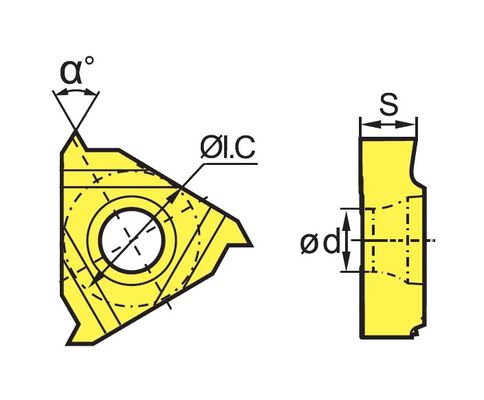 PVD- und CVD-beschichtete RLT-L-A60-Spiraleinsätze für BSPT- und NPT-Gewinde, konform mit ISO965-1980 DIN13-Normen