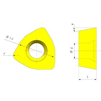 WPGT Modell CNC-Fräseinsatz mit 9,525 mm Durchmesser und 4,2 mm Dicke für hochpräzise Bearbeitung