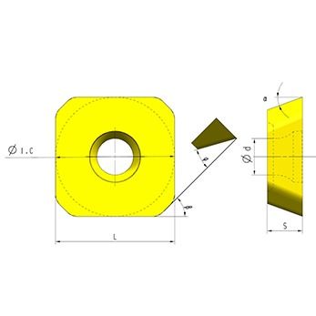 Präzisions-CNC-Fräsen-Einsatz mit 20° Winkel ±0,025 Toleranz und 13,308mm Länge für hohe Stabilität