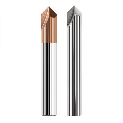 Wolframkarbid Endmühle mit 90°-Winkel und Schamfer für die Flachformbearbeitung von Stahl und Aluminiumlegierungen