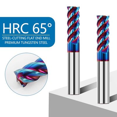 4-schneidiger Wolframkarbid-Schaftfräser mit nACo4-Beschichtung für die Edelstahlbearbeitung