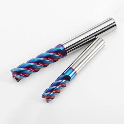 4-schneidiger Wolframkarbid-Schaftfräser mit nACo4-Beschichtung für die Edelstahlbearbeitung