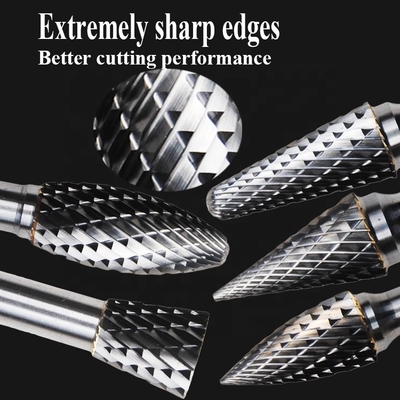 12 Metallring-einzelnes doppeltes geschnittenes Karbid Dreh-Burr File Swivel Shape Type B