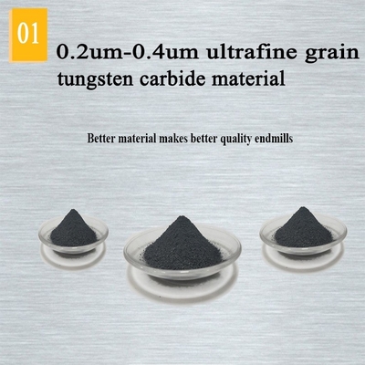 Wolframstahlkarbid-Aluminiumschaftfräser 200mm 6 runde R3 4 Flöte Hrc 55 Hrc 45