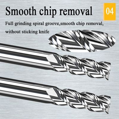 Aluminiumschaftfräser Mills Cut Tool des 1mm CNC-Hartmetall-Schaftfräser-Hrc55