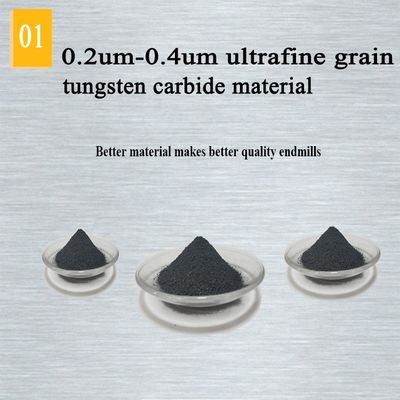 2.5mm inneres 6mm Karbid Hrc55 Schaftfräser-D10 Hrc60 für Stahl 12mm Seiten-Endmill