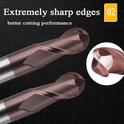 Cnc-Hartmetall-Schaftfräser 2mm 12mm 6mm Ball-Nasen-Fräser 200 Millimeter 6 Ballnose