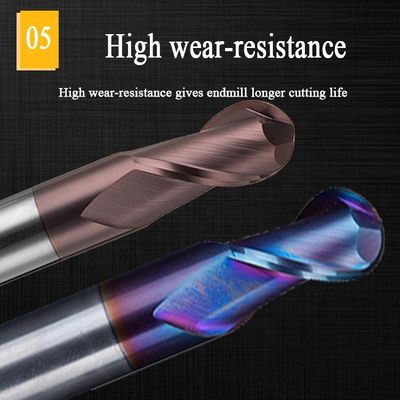 Cnc-Hartmetall-Schaftfräser 2mm 12mm 6mm Ball-Nasen-Fräser 200 Millimeter 6 Ballnose